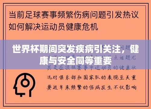 世界杯期间突发疾病引关注，健康与安全同等重要